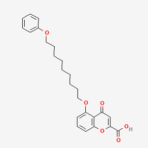 4-Oxo-5-[(9-phenoxynonyl)oxy]-4H-1-benzopyran-2-carboxylic acid