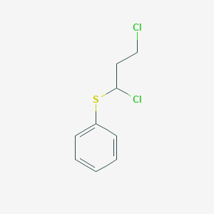 molecular formula C9H10Cl2S B15470866 [(1,3-Dichloropropyl)sulfanyl]benzene CAS No. 52072-18-1