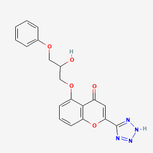 5-(2-Hydroxy-3-phenoxypropoxy)-2-(1H-tetrazol-5-yl)-4H-1-benzopyran-4-one