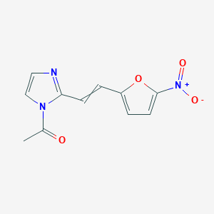 1-{2-[2-(5-Nitrofuran-2-yl)ethenyl]-1H-imidazol-1-yl}ethan-1-one