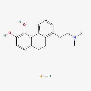 3,4-Phenanthrenediol, 9,10-dihydro-8-(2-(dimethylamino)ethyl)-, hydrobromide