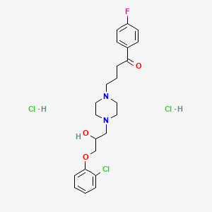 1-Butanone, 4-(4-(3-(2-chlorophenoxy)-2-hydroxypropyl)-1-piperazinyl)-1-(4-fluorophenyl)-, dihydrochloride