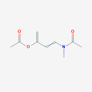 molecular formula C9H13NO3 B15471479 4-[Acetyl(methyl)amino]buta-1,3-dien-2-yl acetate CAS No. 50874-68-5