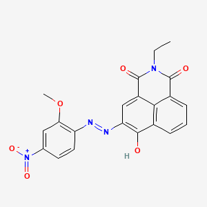 1H-Benz[de]isoquinoline-1,3(2H)-dione, 2-ethyl-6-hydroxy-5-[(2-methoxy-4-nitrophenyl)azo]-