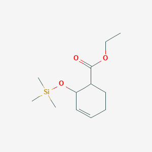 molecular formula C12H22O3Si B15471756 Ethyl 2-[(trimethylsilyl)oxy]cyclohex-3-ene-1-carboxylate CAS No. 50965-82-7