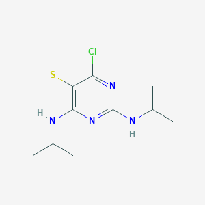 6-Chloro-5-(methylsulfanyl)-N~2~,N~4~-di(propan-2-yl)pyrimidine-2,4-diamine