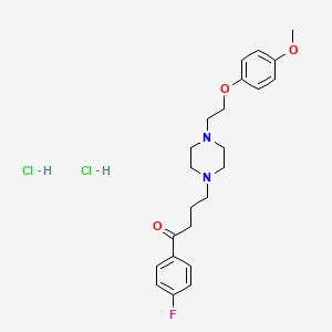 1-Butanone, 1-(4-fluorophenyl)-4-(4-(2-(4-methoxyphenoxy)ethyl)-1-piperazinyl)-, dihydrochloride