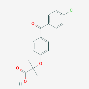 2-[4-(4-Chlorobenzoyl)phenoxy]-2-methylbutanoic acid