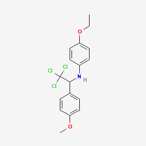 molecular formula C17H18Cl3NO2 B15471913 4-ethoxy-N-[2,2,2-trichloro-1-(4-methoxyphenyl)ethyl]aniline CAS No. 38766-74-4