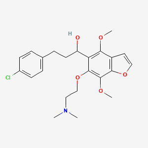 5-Benzofuranmethanol, alpha-(2-(4-chlorophenyl)ethyl)-4,7-dimethoxy-6-(2-(dimethylamino)ethoxy)-