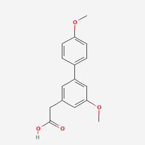 molecular formula C16H16O4 B15472063 3-Biphenylacetic acid, 4',5-dimethoxy- CAS No. 51028-91-2