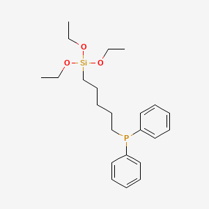 molecular formula C23H35O3PSi B15472089 Diphenyl[5-(triethoxysilyl)pentyl]phosphane CAS No. 52090-20-7