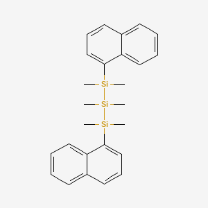 molecular formula C26H32Si3 B15472094 Trisilane, 1,1,2,2,3,3-hexamethyl-1,3-di-1-naphthalenyl- CAS No. 38580-43-7