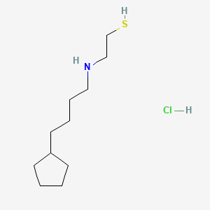 molecular formula C11H24ClNS B15472215 Ethanethiol, 2-(4-cyclopentylbutyl)amino-, hydrochloride CAS No. 38920-56-8