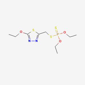 Phosphorodithioic acid, O,O-diethyl S-((5-ethoxy-1,3,4-thiadiazol-2-yl)methyl) ester