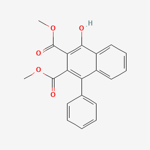 molecular formula C20H16O5 B15472263 2,3-Naphthalenedicarboxylic acid, 1-hydroxy-4-phenyl-, dimethyl ester CAS No. 37806-17-0