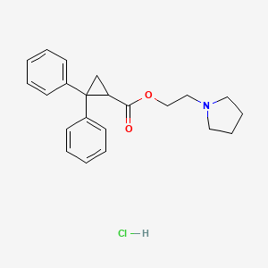 2-(1-Pyrrolidinyl)ethyl 2,2-diphenylcyclopropanecarboxylate hydrochloride