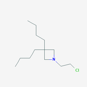 3,3-Dibutyl-1-(2-chloroethyl)azetidine