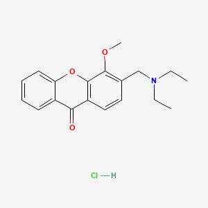 Xanthen-9-one, 3-(diethylamino)methyl-4-methoxy-, hydrochloride