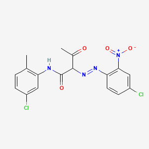 N-(5-Chloro-2-methylphenyl)-2-[(E)-(4-chloro-2-nitrophenyl)diazenyl]-3-oxobutanamide