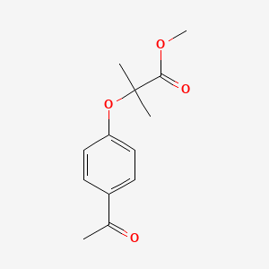 molecular formula C13H16O4 B15472589 Methyl 2-(4-acetylphenoxy)-2-methylpropanoate CAS No. 42019-06-7