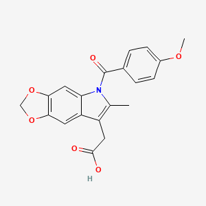 2-[5-(4-methoxybenzoyl)-6-methyl-[1,3]dioxolo[4,5-f]indol-7-yl]acetic acid