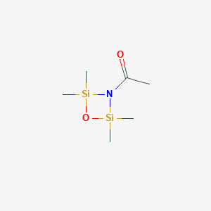 1-(2,2,4,4-Tetramethyl-1,3,2,4-oxazadisiletidin-3-yl)ethan-1-one