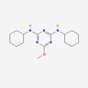 N~2~,N~4~-Dicyclohexyl-6-methoxy-1,3,5-triazine-2,4-diamine