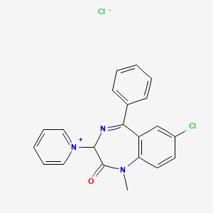 Pyridinium, 1-(7-chloro-1-methyl-2-oxo-5-phenyl-1,4-benzodiazepin-3-yl)-, chloride