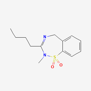 molecular formula C13H18N2O2S B15473118 1,2,4-Benzothiadiazepine, 2,5-dihydro-3-butyl-2-methyl-, 1,1-dioxide CAS No. 46859-31-8