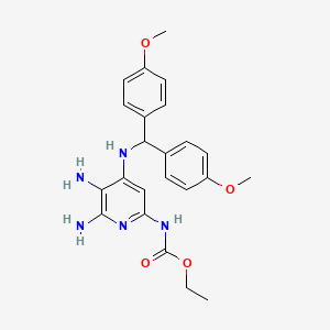 ethyl N-[5,6-diamino-4-[bis(4-methoxyphenyl)methylamino]pyridin-2-yl]carbamate