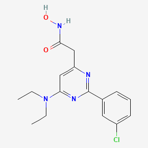 4-Pyrimidineacetamide, 2-(3-chlorophenyl)-6-(diethylamino)-N-hydroxy-