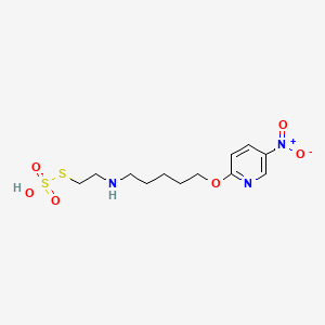 Ethanethiol, 2-(5-(5-nitro-2-pyridyloxy)pentyl)amino-, hydrogen sulfate (ester)