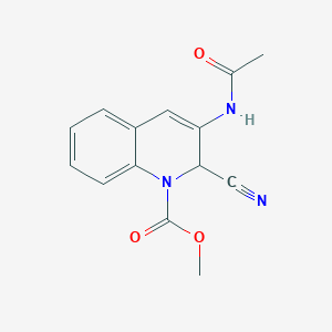 methyl 3-acetamido-2-cyano-2H-quinoline-1-carboxylate