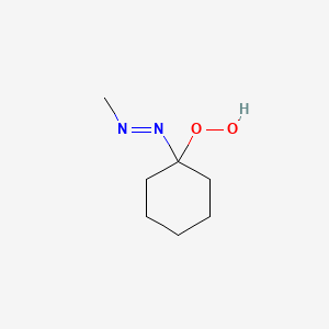 1-[(E)-Methyldiazenyl]cyclohexane-1-peroxol