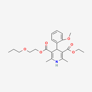 Ethyl 2-propoxyethyl 2,6-dimethyl-4-(2-methoxyphenyl)-1,4-dihydro-3,5-pyridinedicarboxylate