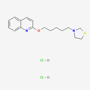 Thiazolidine, 3-(5-(2-quinolyloxy)pentyl)-, dihydrochloride