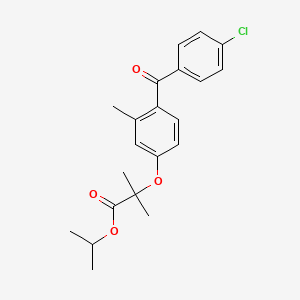 Propanoic acid, 2-(4-(4-chlorobenzoyl)-3-methylphenoxy)-2-methyl-, isopropyl ester