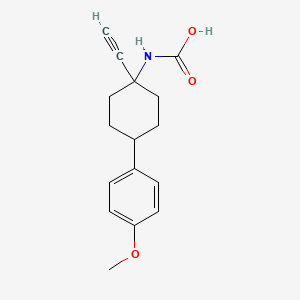 Cyclohexanol, 1-ethynyl-4-(4-methoxyphenyl)-, carbamate, trans-