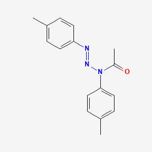 molecular formula C16H17N3O B15474132 1-[(2E)-1,3-Bis(4-methylphenyl)triaz-2-en-1-yl]ethan-1-one CAS No. 37446-22-3