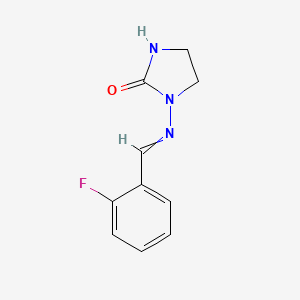 1-{[(2-Fluorophenyl)methylidene]amino}imidazolidin-2-one