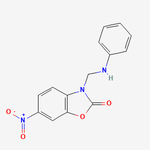 3-(Anilinomethyl)-6-nitro-1,3-benzoxazol-2(3H)-one