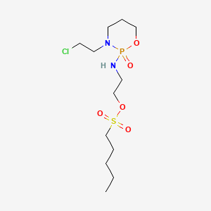 1-Pentanesulfonic acid, 2-((3-(2-chloroethyl)tetrahydro-2H-1,3,2-oxazaphosphorin-2-yl)amino)ethyl ester, P-oxide