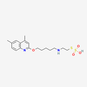 S-2-((5-(4,6-Dimethyl-2-quinolyloxy)pentyl)amino)ethyl hydrogen thiosulfate