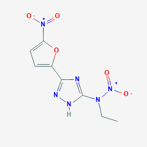 s-Triazole, 5-(N-ethyl-N-nitro)amino-3-(5-nitro-2-furyl)-