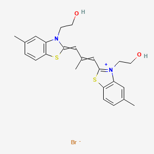 3-(2-Hydroxyethyl)-2-{3-[3-(2-hydroxyethyl)-5-methyl-1,3-benzothiazol-2(3H)-ylidene]-2-methylprop-1-en-1-yl}-5-methyl-1,3-benzothiazol-3-ium bromide