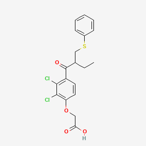 (2,3-Dichloro-4-{2-[(phenylsulfanyl)methyl]butanoyl}phenoxy)acetic acid