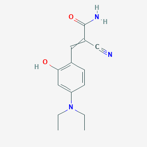 2-Cyano-3-[4-(diethylamino)-2-hydroxyphenyl]prop-2-enamide