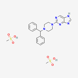 2-(4-Diphenylmethyl-1-piperazinyl)-9H-purine dimethanesulfonate