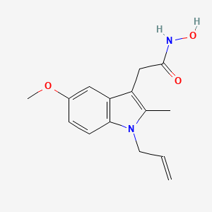 Acetohydroxamic acid, 2-(1-allyl-5-methoxy-2-methyl-3-indolyl)-